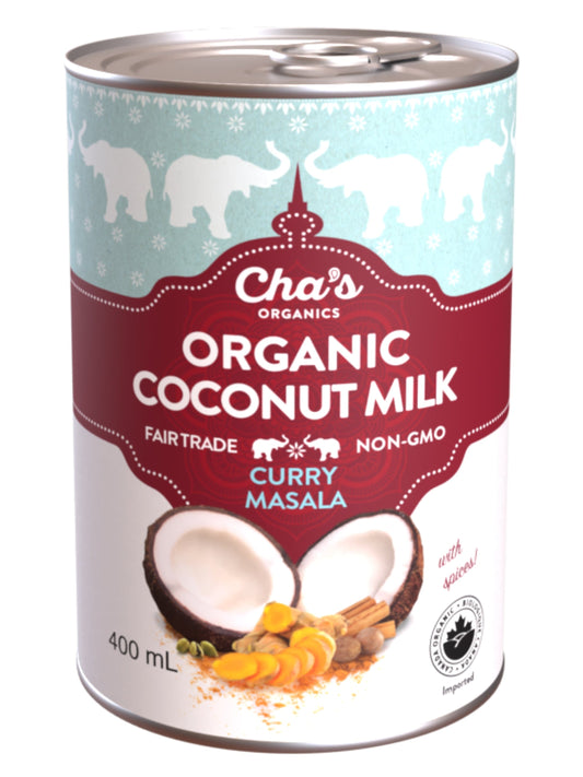 Chas Organics Curry Masala Coconut Milk, Case of 12 x 400ml