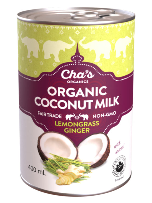 Chas Organics Lemongrass Ginger Coconut Milk, Case of 12 x 400ml