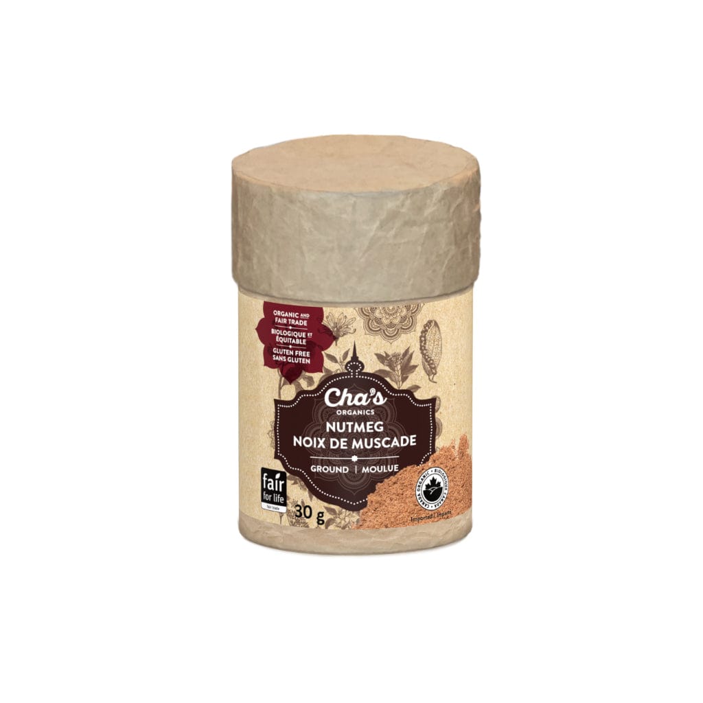Chas Organics Nutmeg, Ground, Case of 6 x 30g
