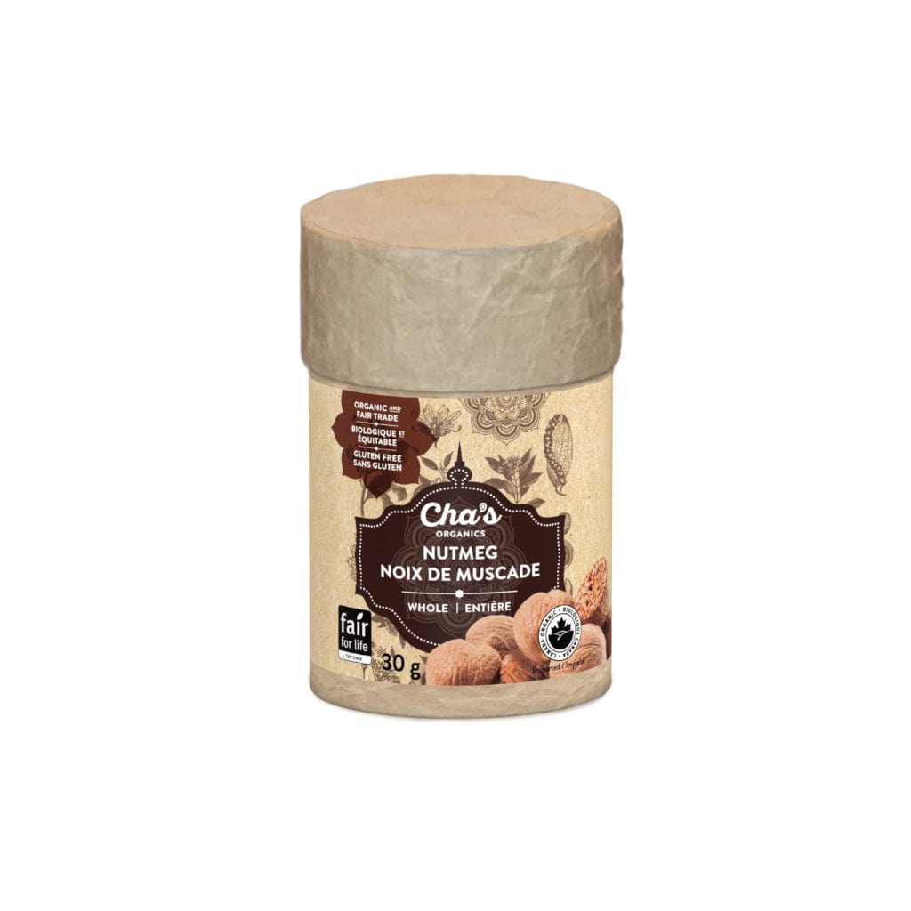 Chas Organics Nutmeg, Whole, Case of 6 x 30g