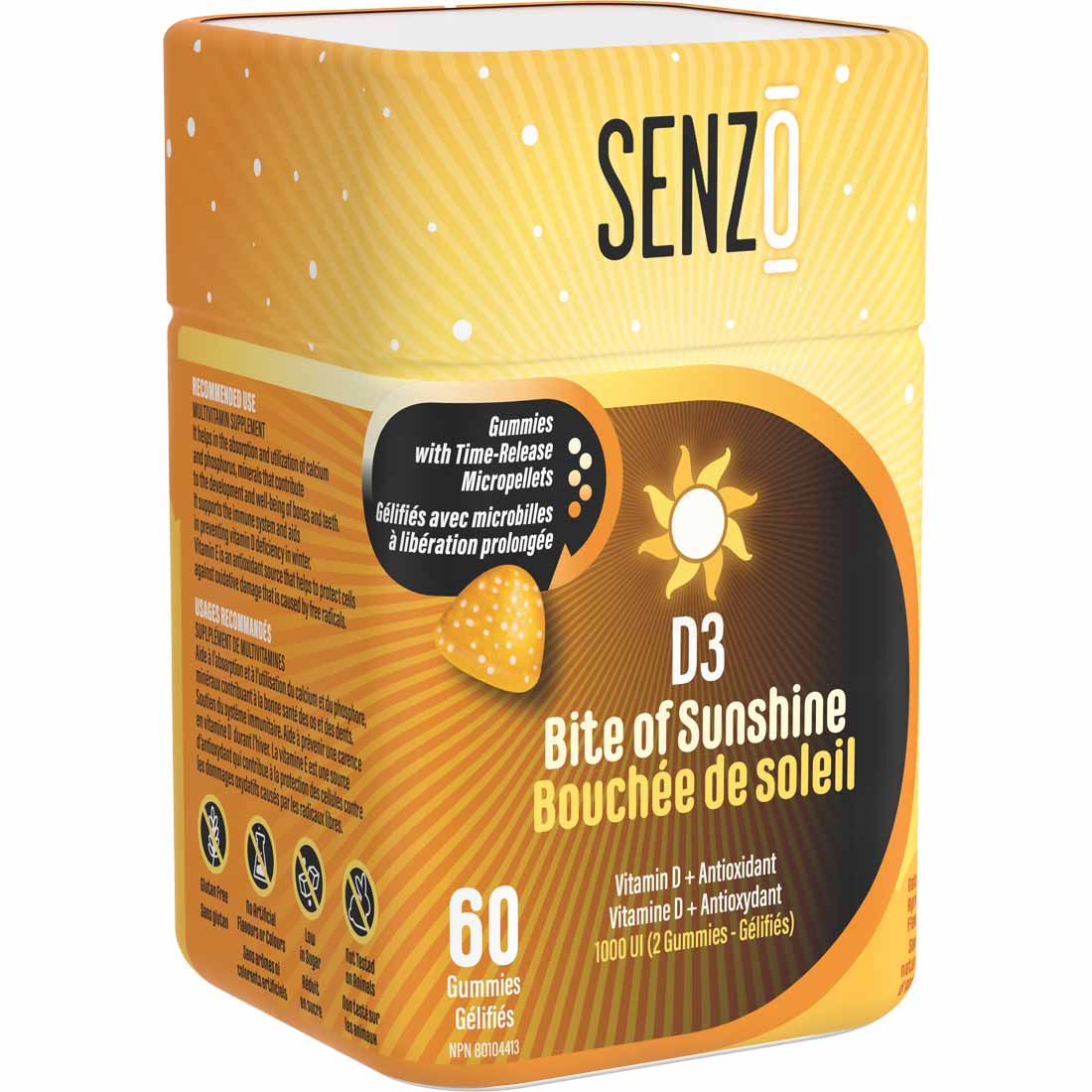 Senzo Bite of Sunshine - D3 Gummies, 60 Gummies