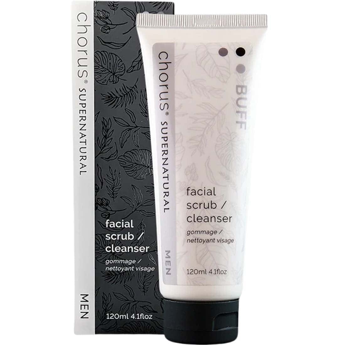 Chorus Supernatural Mens Buff Facial Scrub and Cleanser, 120ml