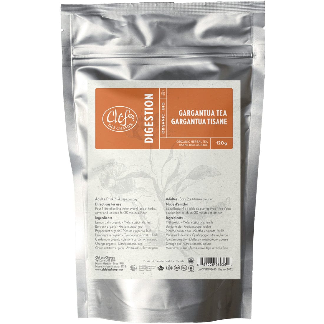 Clef des Champs Gargantua Pleasure Organic Loose Herb, 120g