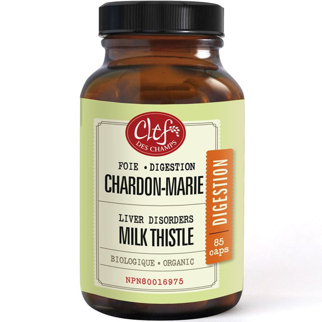 Clef des Champs Milk Thistle Capsules Organic, 85 Capsules