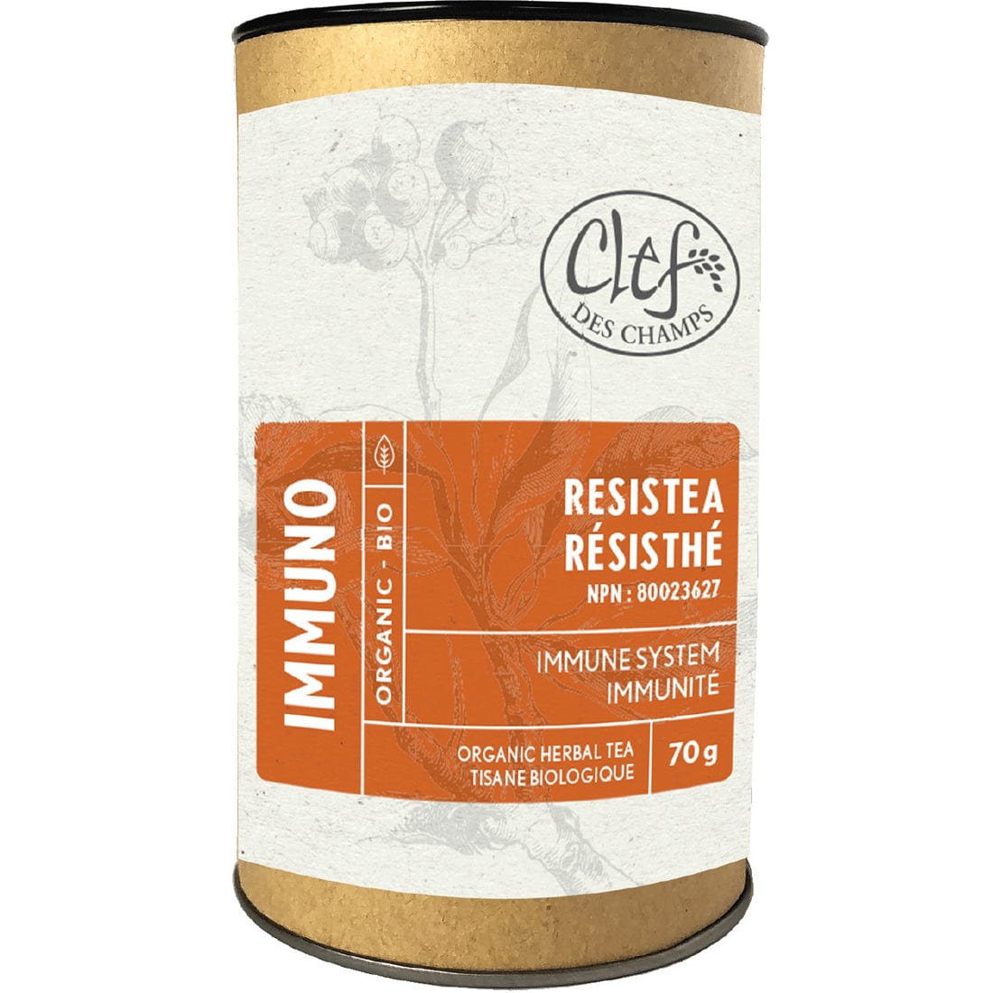 Clef des Champs Resistea Organic Loose Tea, Case of 6 x 70g