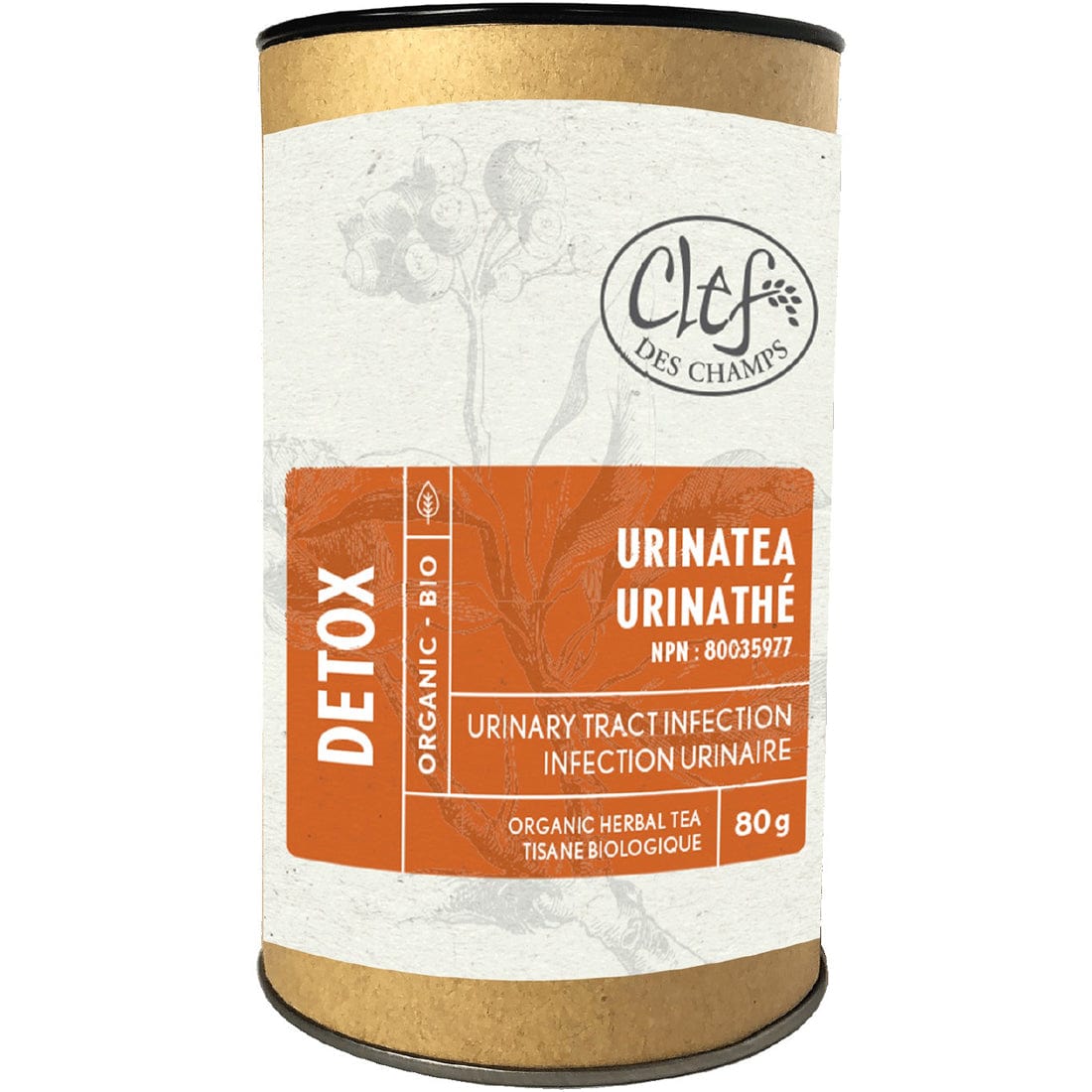 Clef des Champs Urinatea Organic Loose Tea, Case of 6 x 80g
