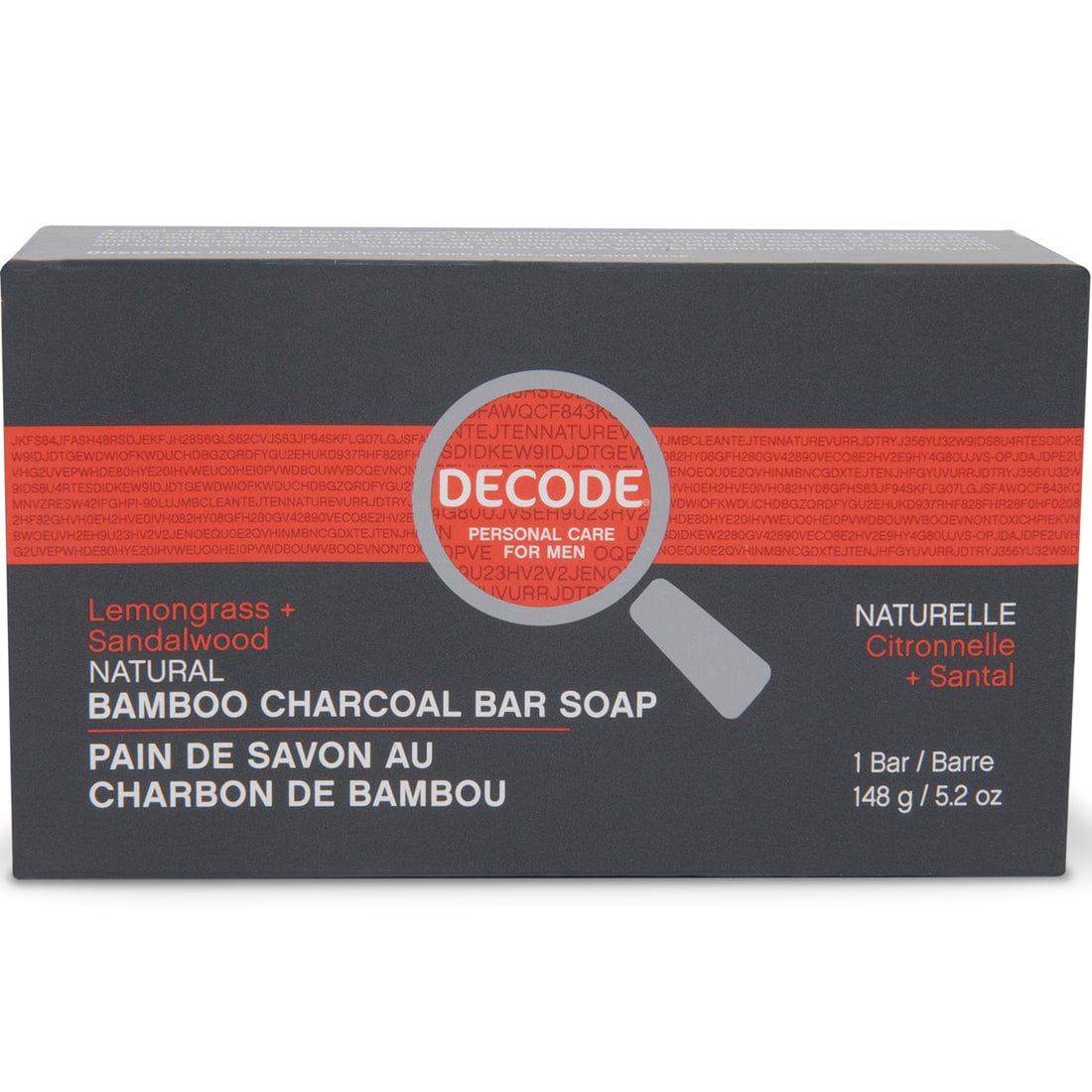 Decode Cleansing Bar Lemongrass Sandalwood, 148g