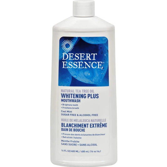 Desert Essence Tea Tree Oil Mouthwash Whitening Plus, 480ml