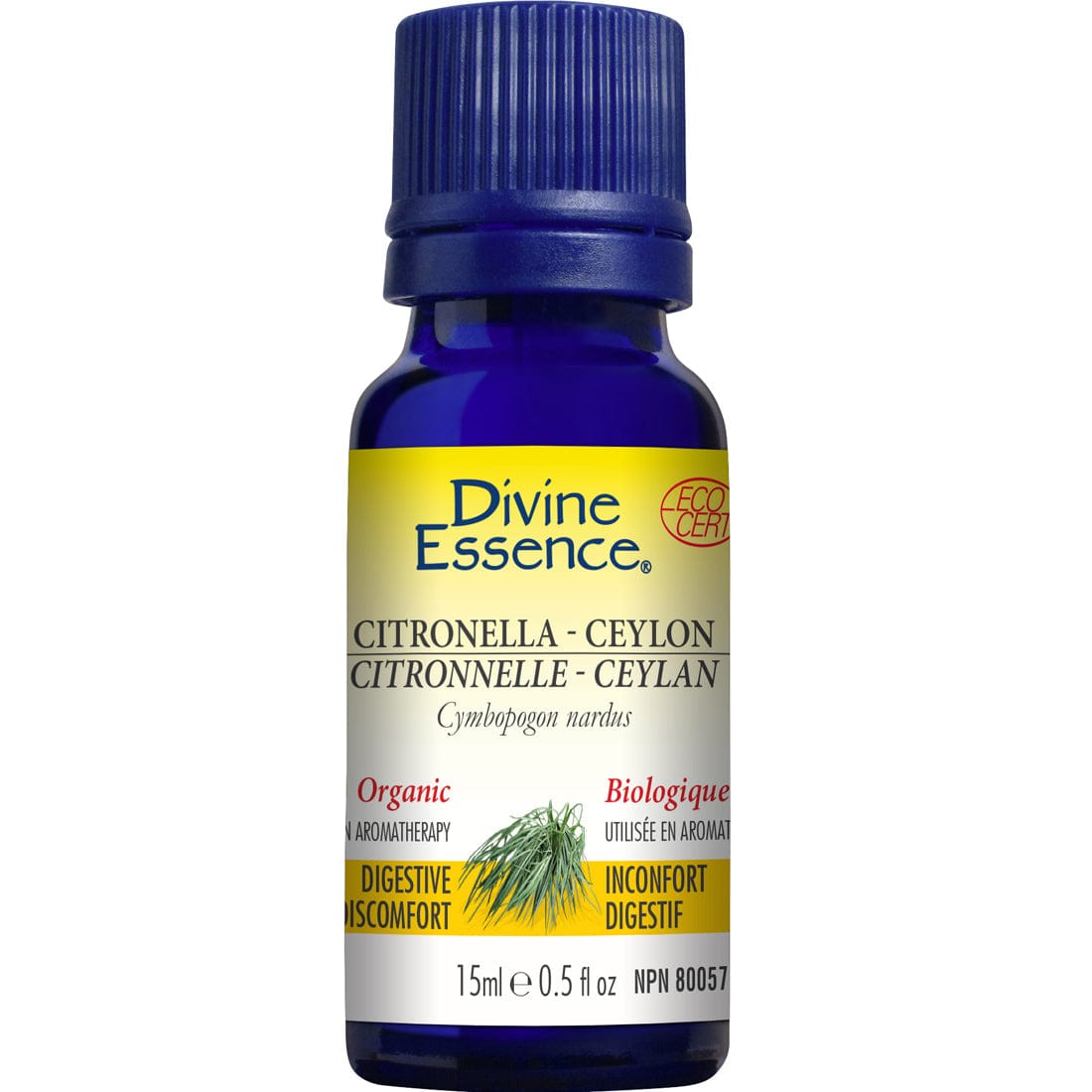 Divine Essence Citronella Ceylon, Organic, 15ml