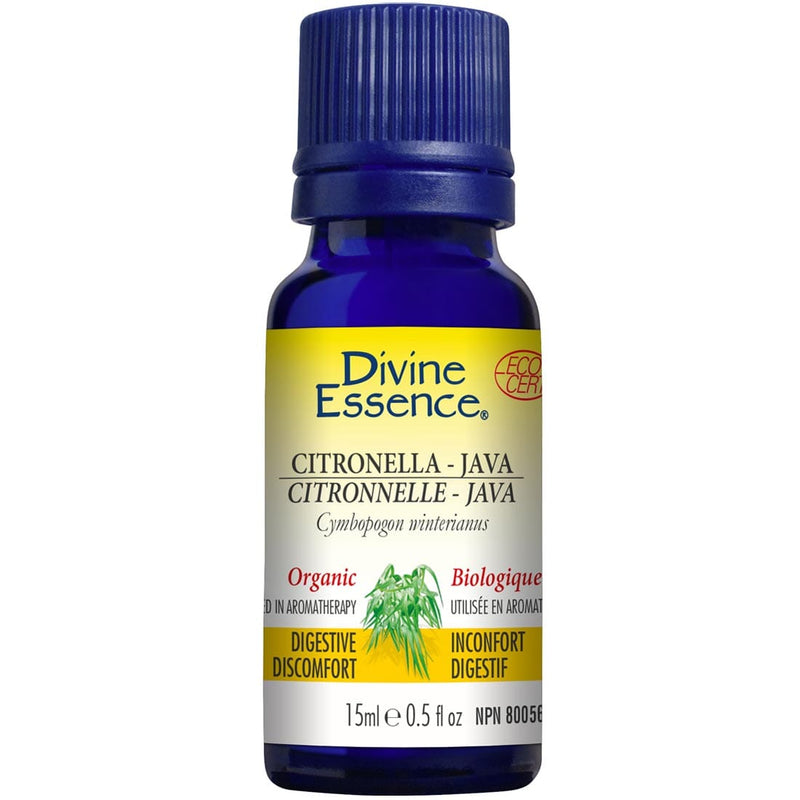 Divine Essence Java Citronella Essential Oil (Organic), 15ml