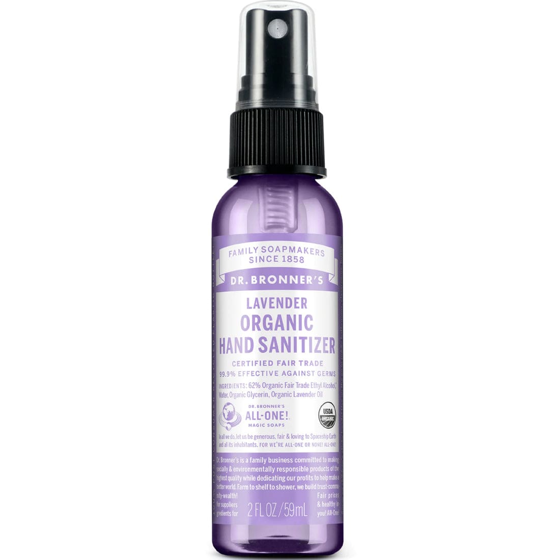 Dr. Bronner's Organic Hand Sanitizer, 59ml