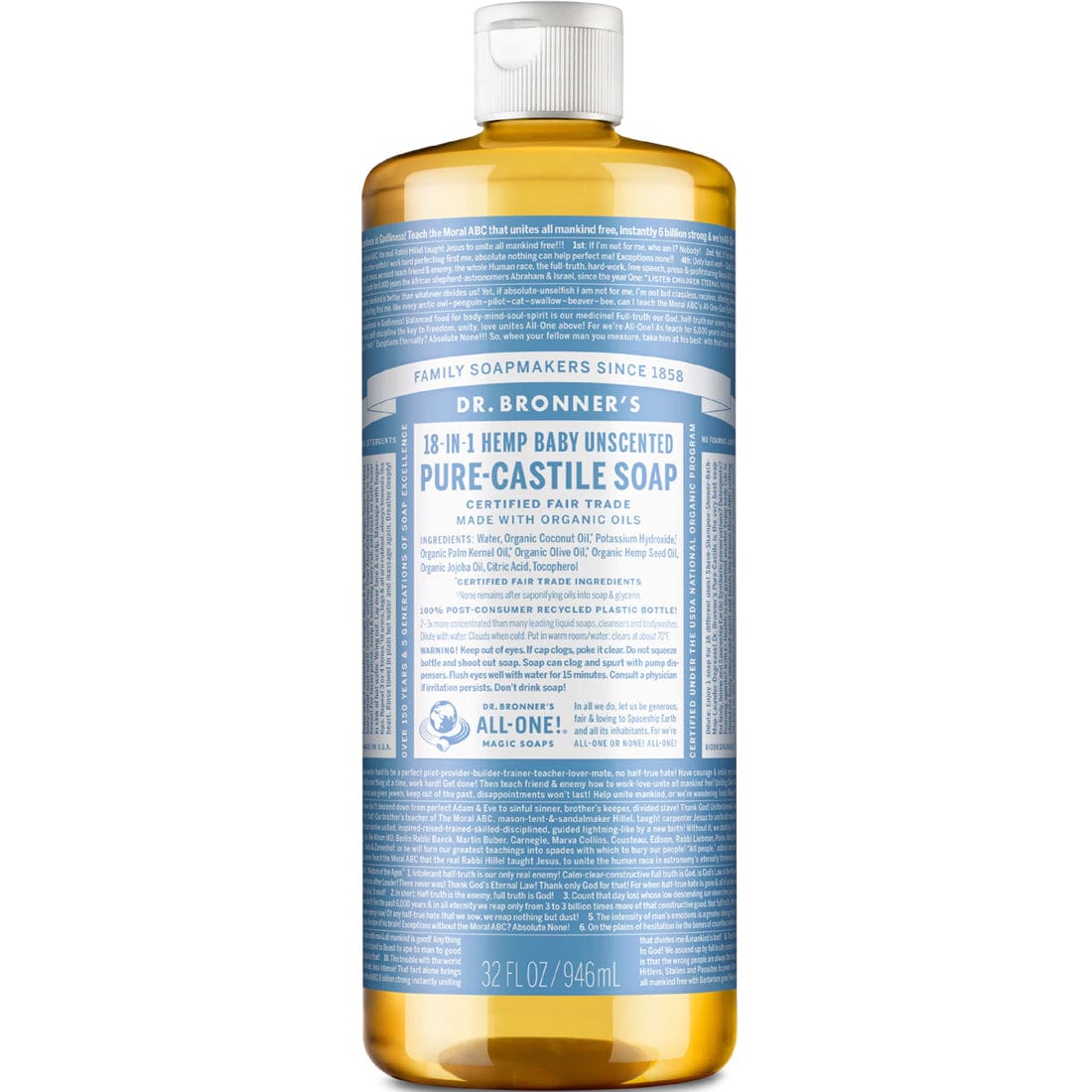 Dr. Bronner's Organic Liquid Castile Oil Soap