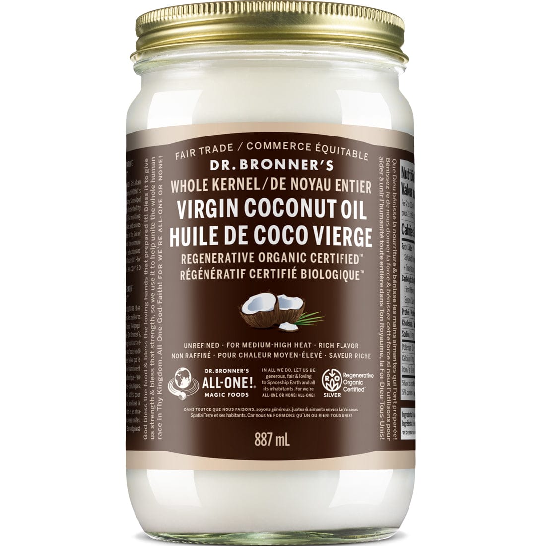 Dr. Bronner's Whole Kernel Virgin Coconut Oil