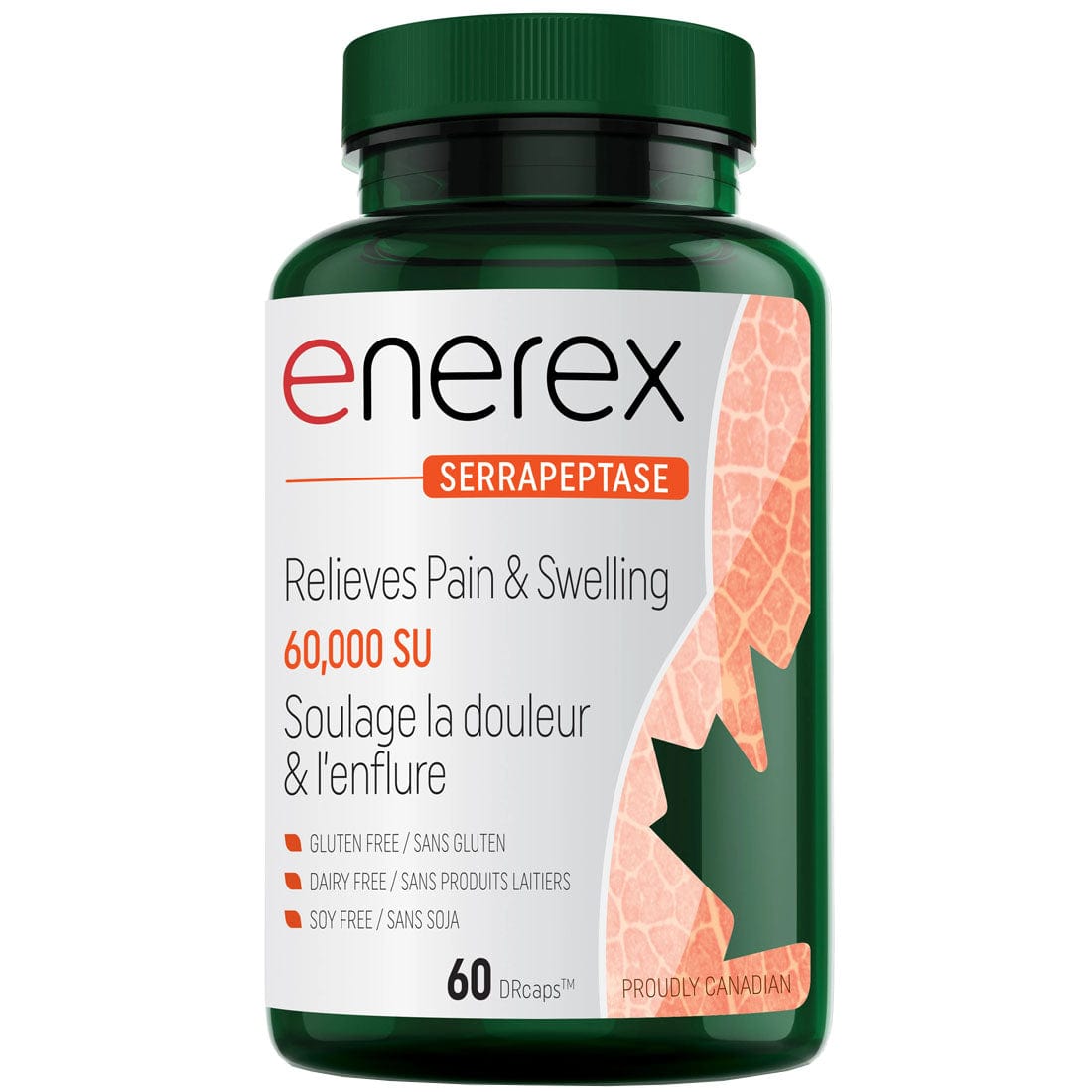 Enerex Serrapeptase 60000 SU, 60 Delayed Release Capsules