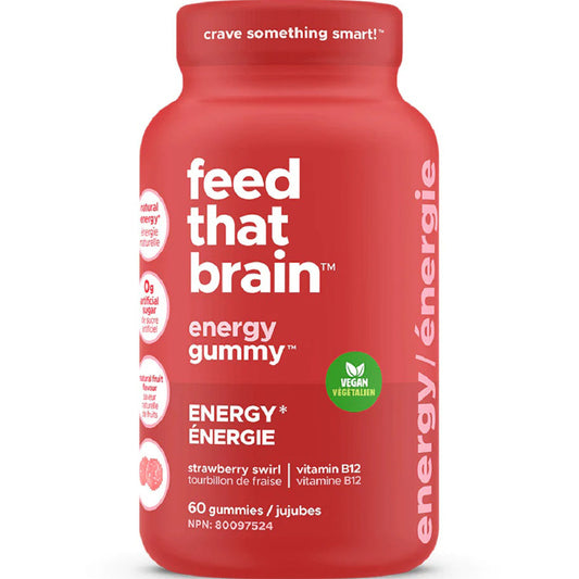 Feed That Brain Gummies For Energy, Vitamin B12 Gummies, 60 Gummies