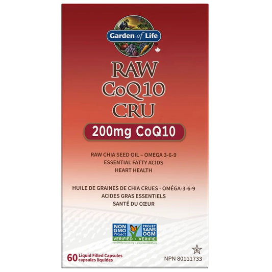 Garden of Life Vitamin Code Raw CoQ10 200mg, 60 Vegetarian Capsules