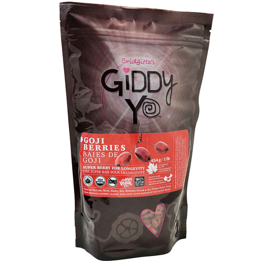 Giddy Yoyo Raw Goji Berries, 454g