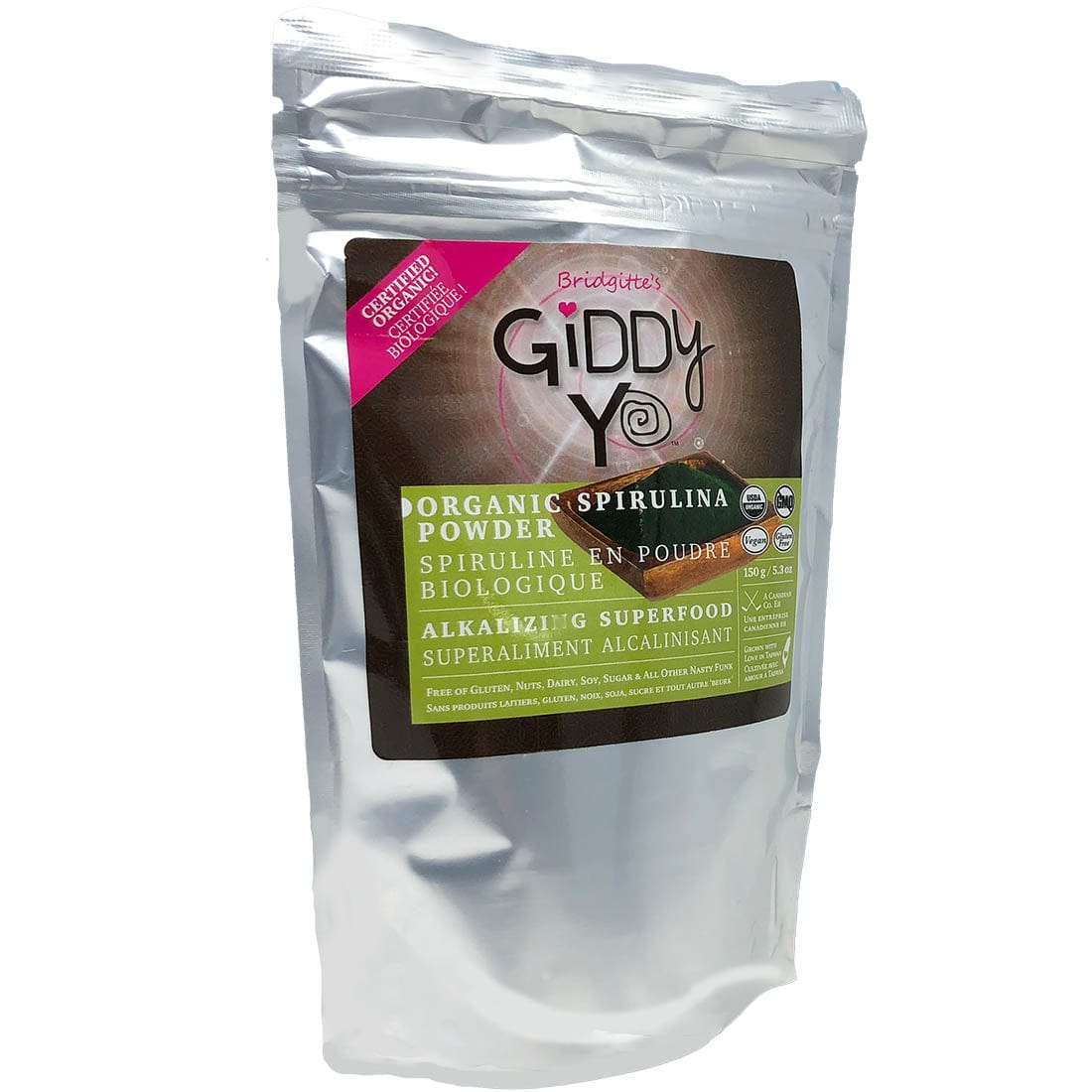 Giddy Yoyo Raw Spirulina Powder (Incan), 150g