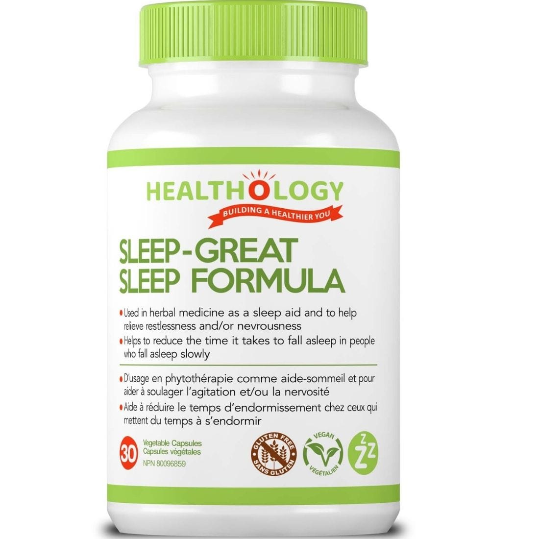 Healthology Sleep Great Sleep Formula, 30 Vegetable Capsules