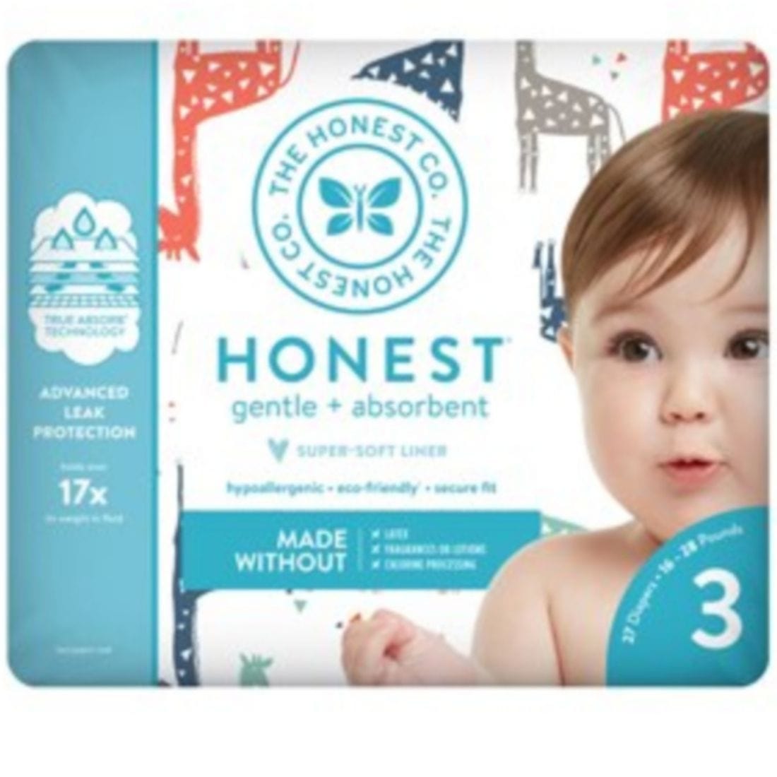 The Honest Company DIAPERS - MULTI-COLORED GIRAFFES