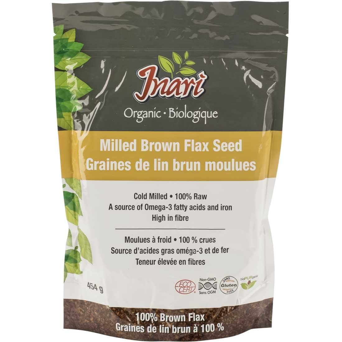 Inari Organic Cold Milled Brown Flax Seeds, 454g