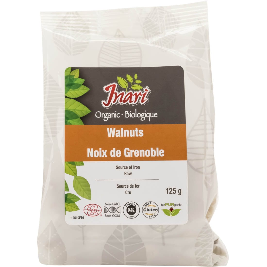 Inari Organic Walnuts Raw (Halves), 125g