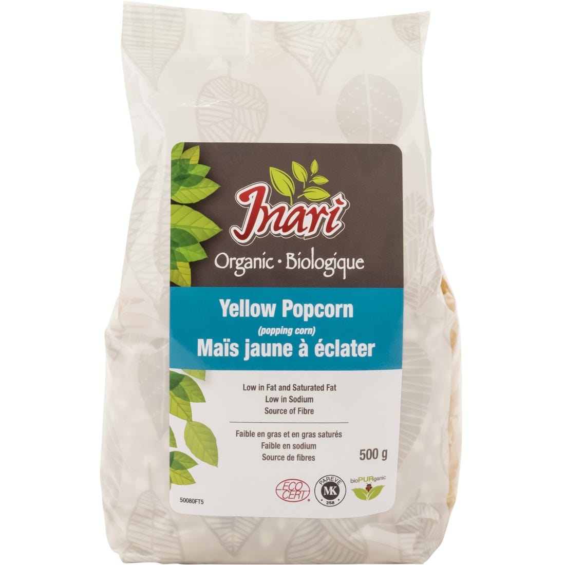 Inari Organic Yellow Popcorn, 500g, Clearance 30% Off, Final Sale