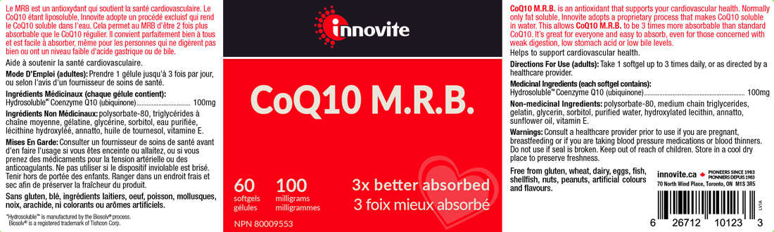 Innovite CoQ10 M.R.B. 100mg, 60 Softgels
