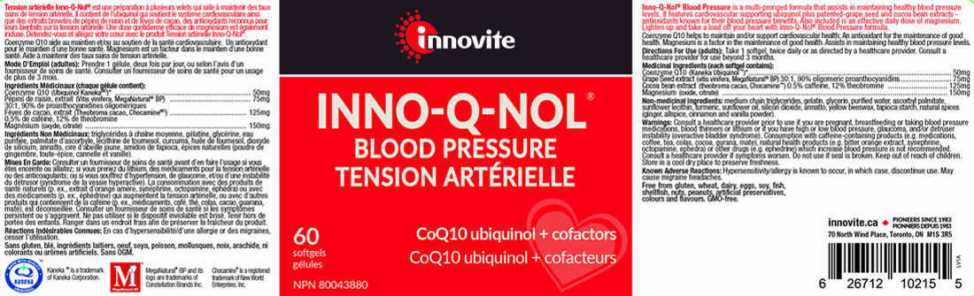 Innovite INNO-Q-NOL Blood Pressure, 60 Softgels