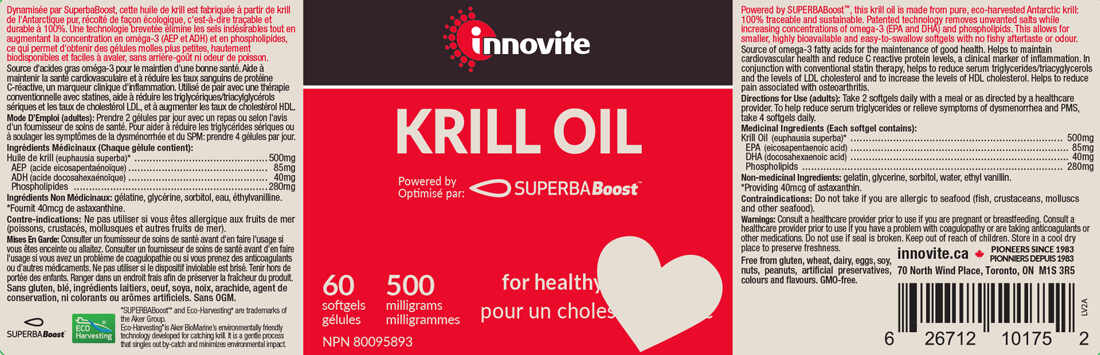 Innovite Krill Oil 500mg (Transitioned to: Canprev Krill Oil 500mg, SUPERBERBA Boost Krill Oil)