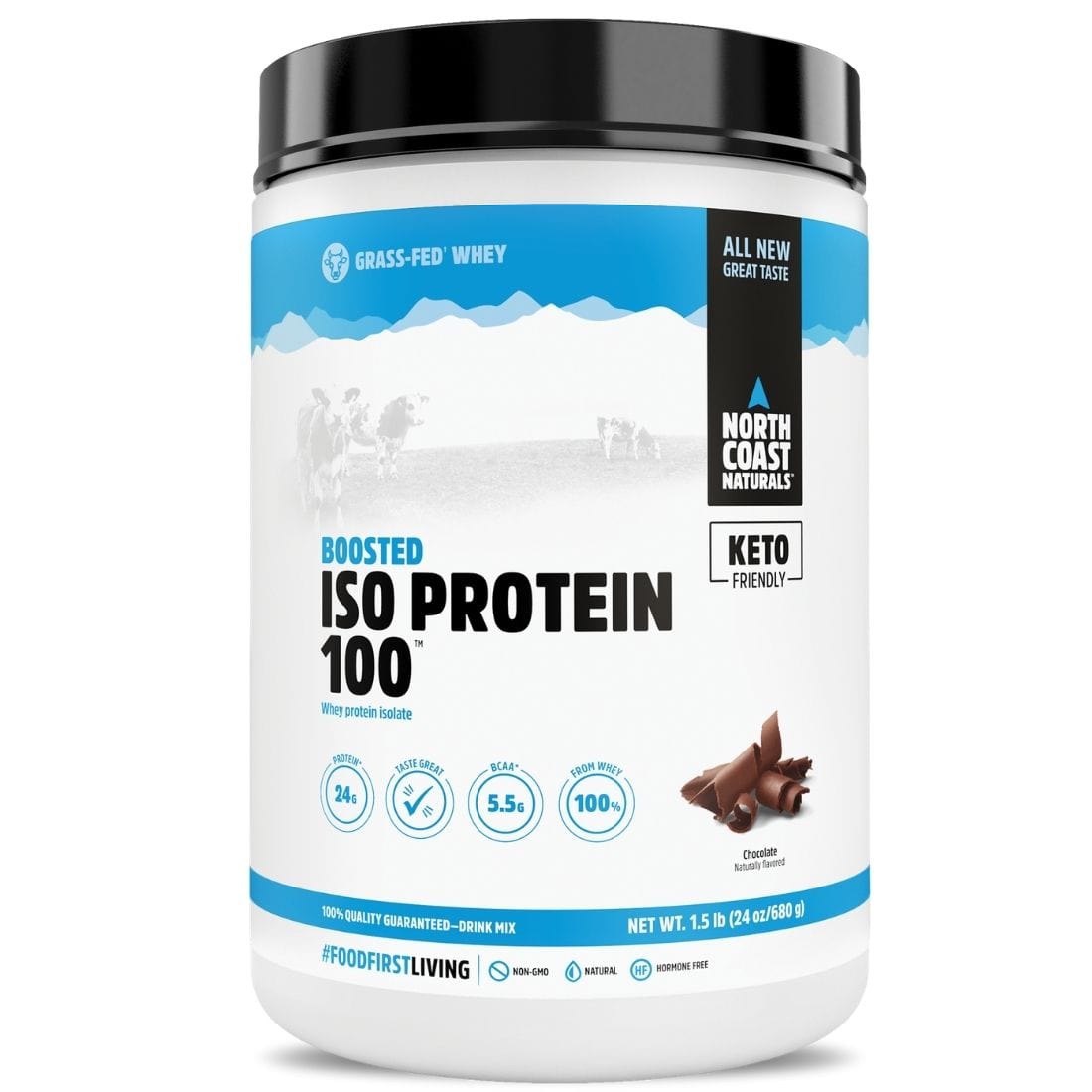 North Coast Naturals 100% Iso Protein, Grass Fed Whey, Non-GMO, 680g