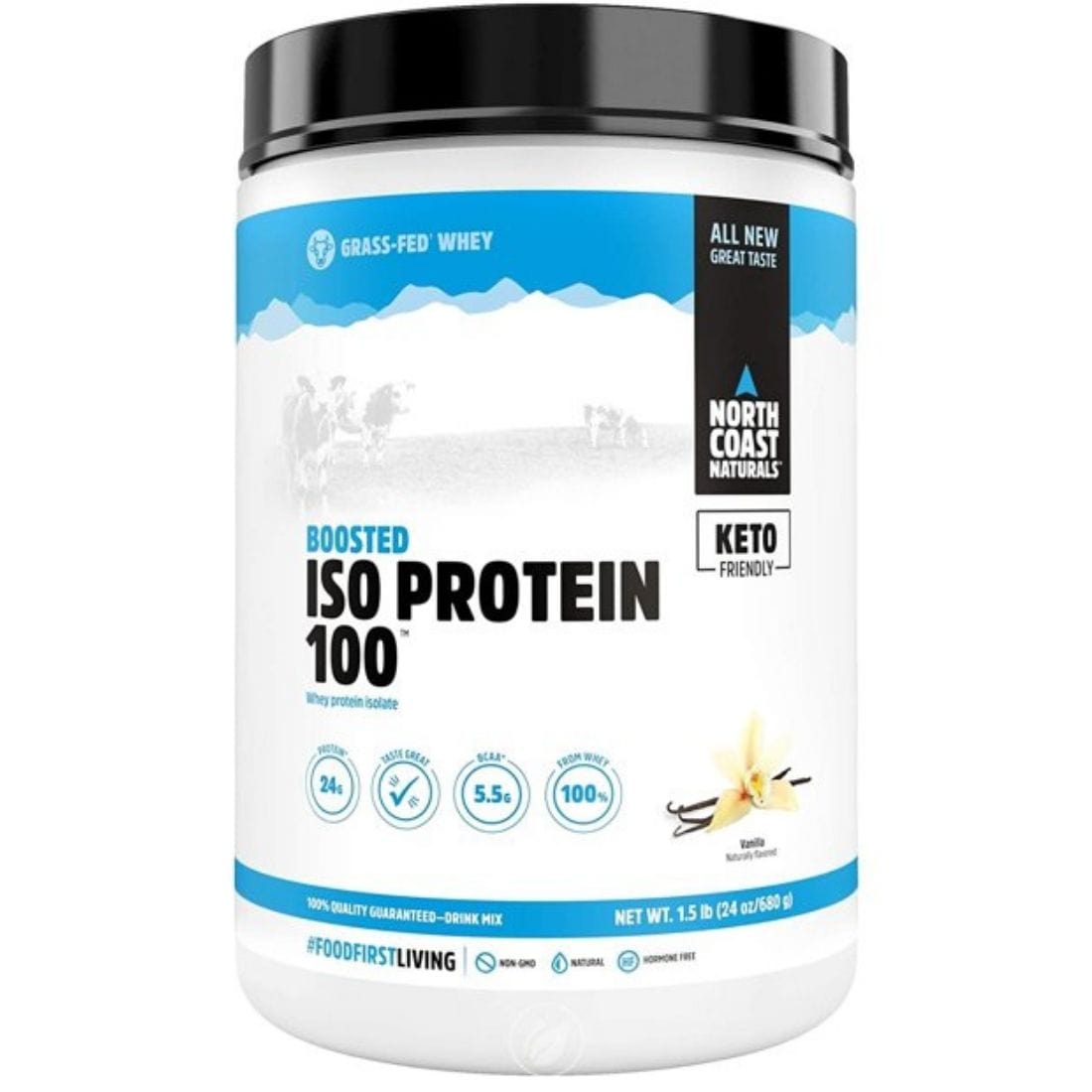 North Coast Naturals 100% Iso Protein, Grass Fed Whey, Non-GMO, 680g