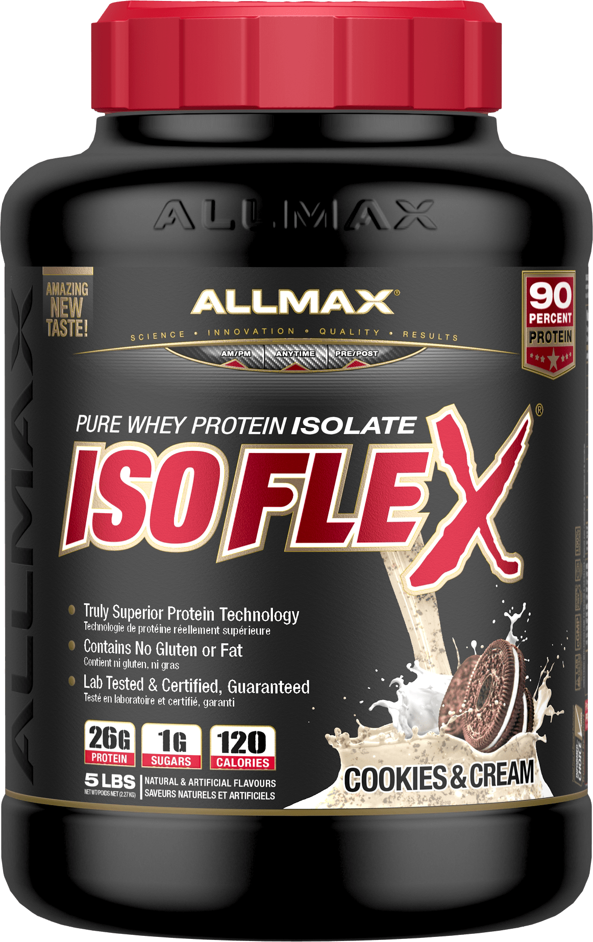 Allmax Isoflex Pure Whey Isolate Protein Powder, Gluten-Free, No added Sugar
