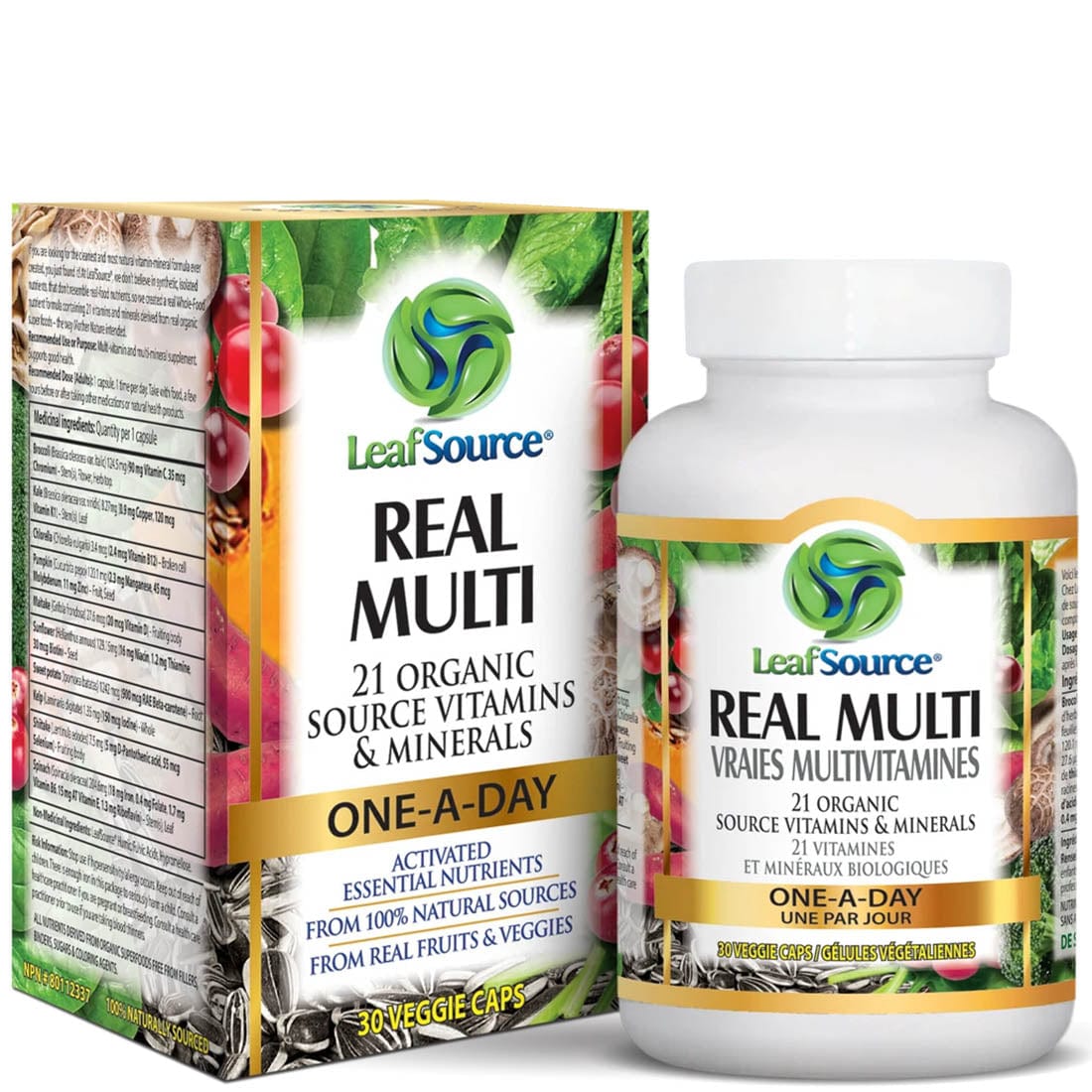 Leaf Source Real Multi, 30 Vegetable Capsules