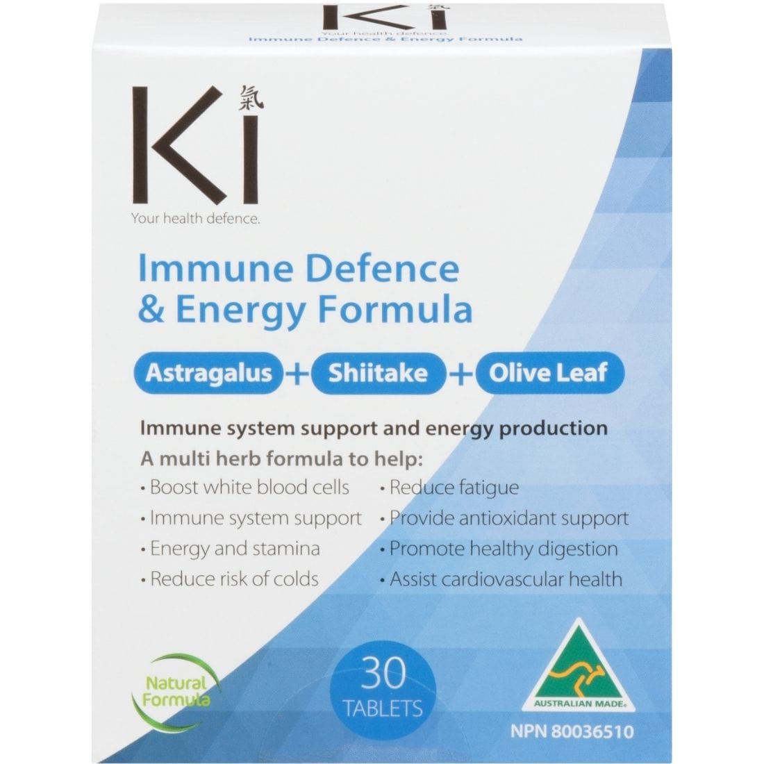 Martin & Pleasance Ki Immune Defence & Energy Formula, 30 Tabs