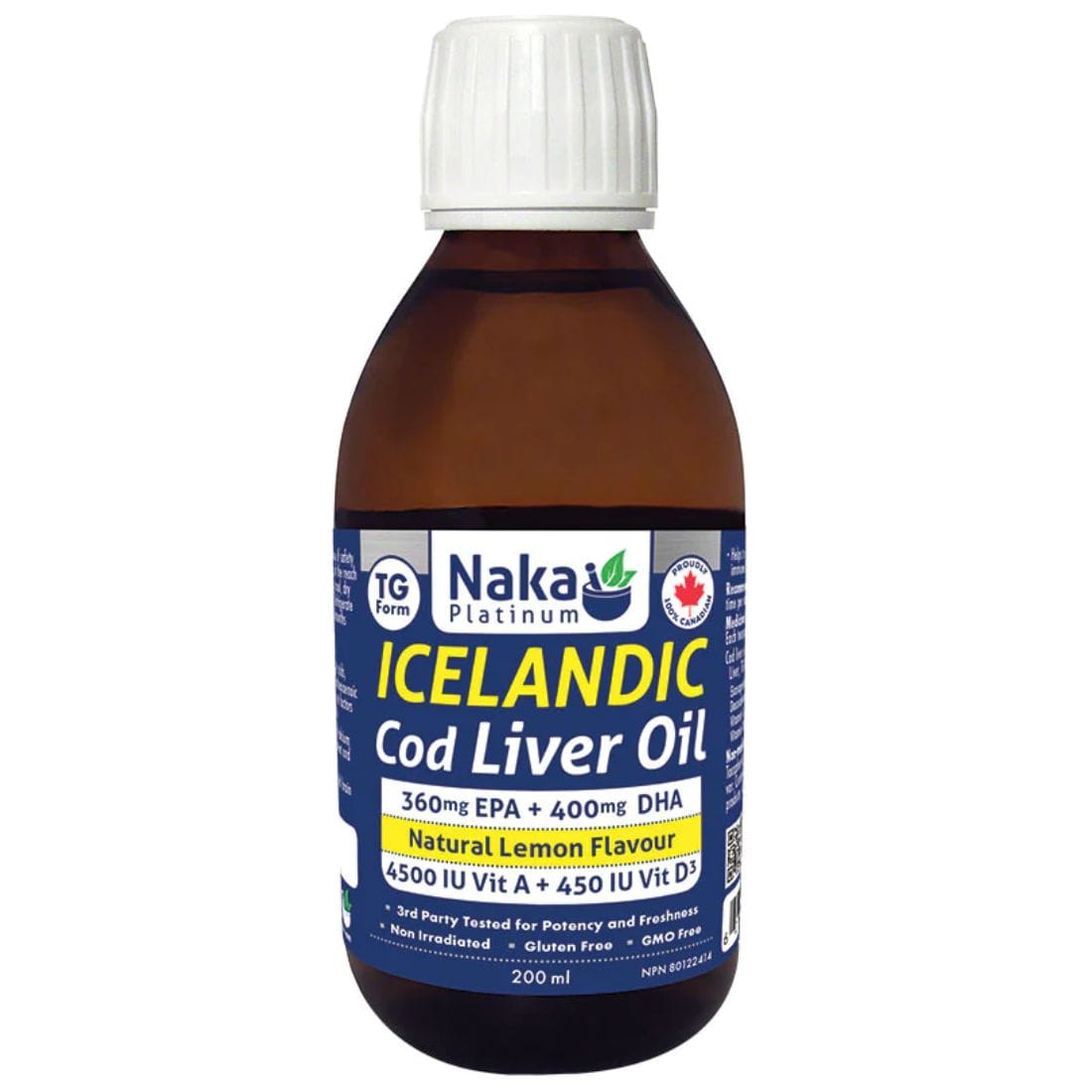Naka Platinum Icelandic Cod Liver Oil, 4000mg of Cod Liver Oil Liquid