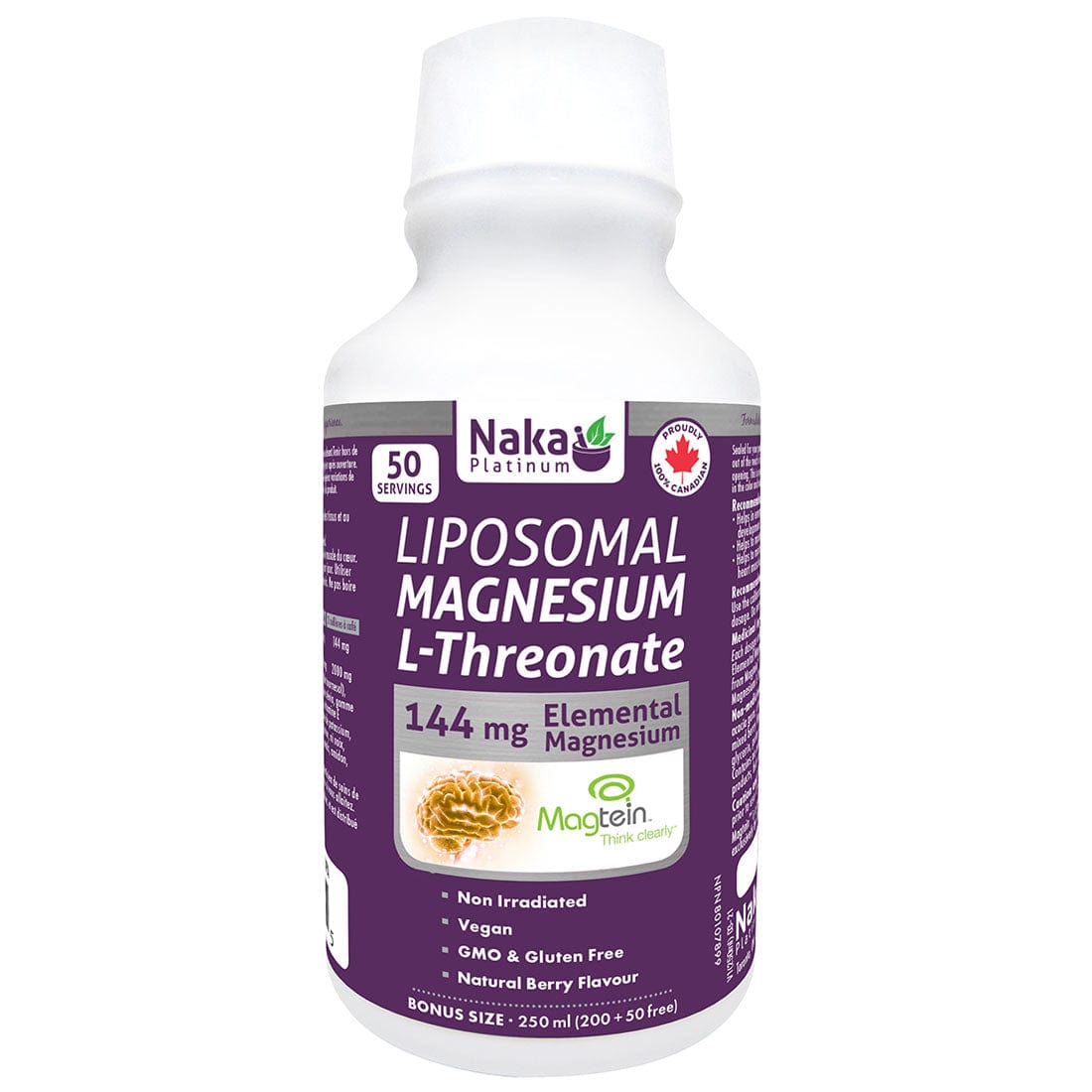 Naka Platinum Liposomal Magnesium L-Threonate Liquid, 250ml