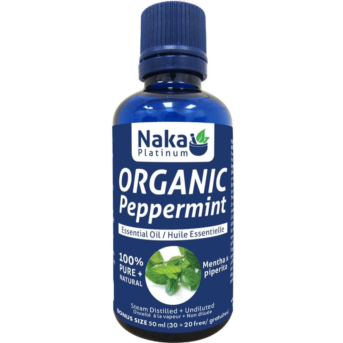 Naka Platinum Organic Peppermint Essential Oil, 50ml