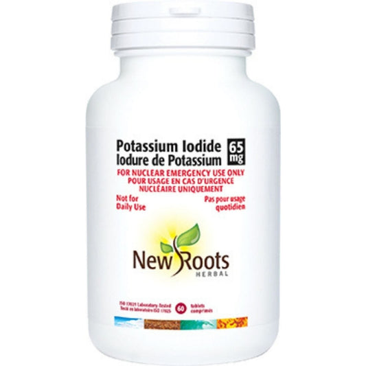 New Roots Potassium Iodide 65mg Extra Strength, 60 Tablets