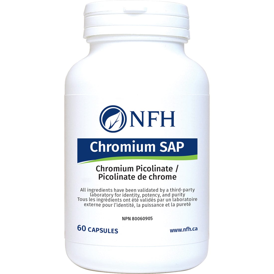 NFH Chromium SAP, Chromium Picolinate 500mcg, Helps Manage Blood Glucose Levels, 60 Capsules
