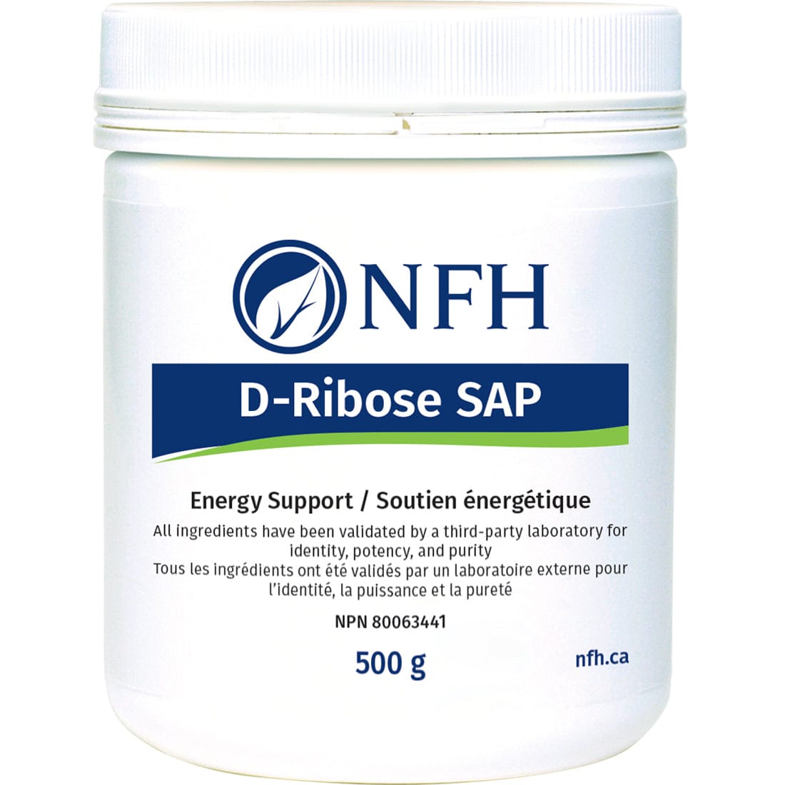 NFH D-Ribose SAP, Energy Support, 3rd Party Tested, 500g
