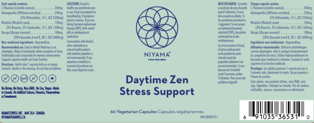 Niyama Yoga Wellness Daytime Zen Stress Support