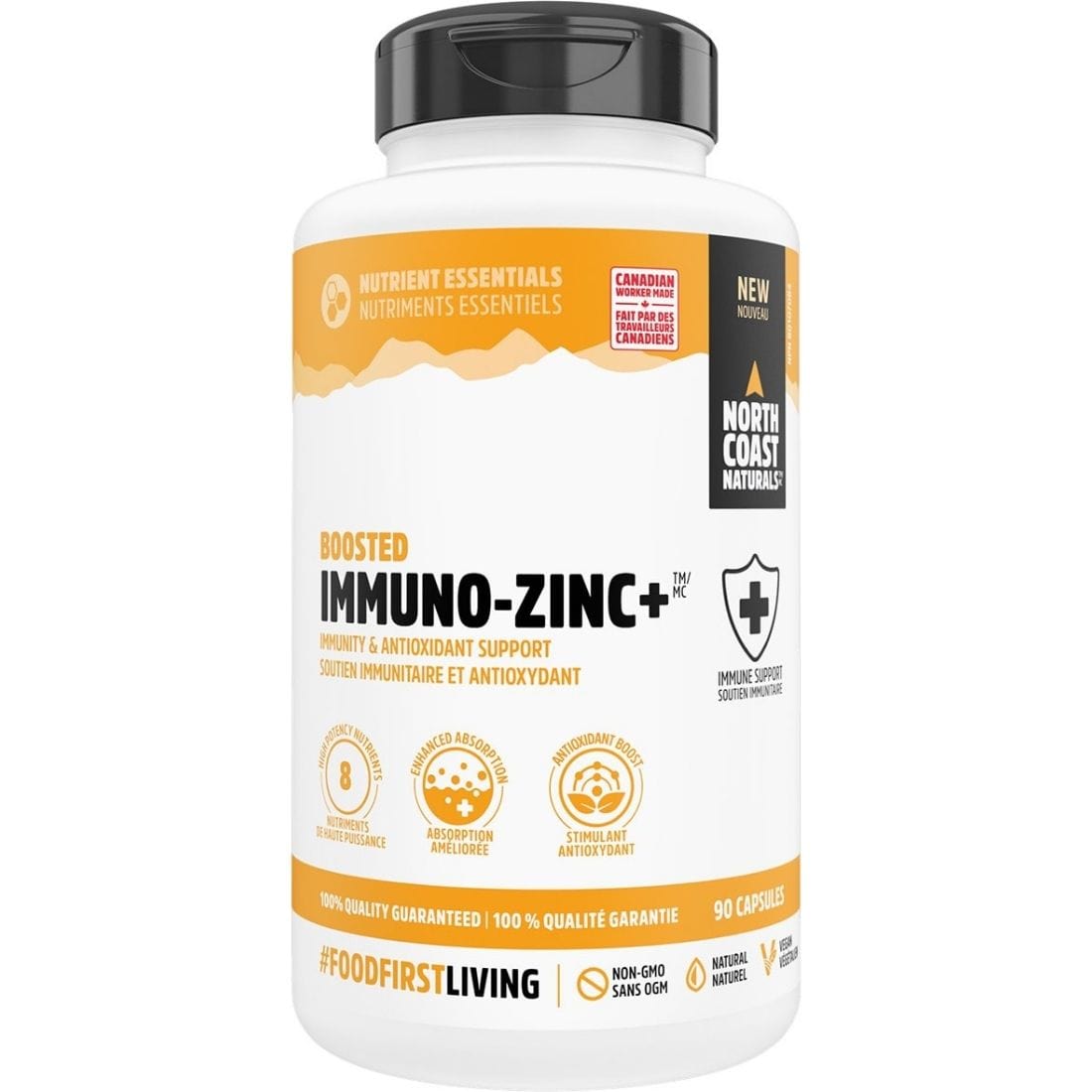 North Coast Naturals Boosted Immuno Zinc Plus Magnesium, 90 Capsules