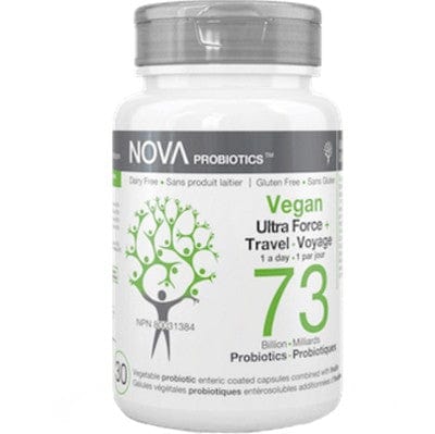 NOVA Vegan Ultra Strength Travel Probiotic 73 Billion, 30 Capsules