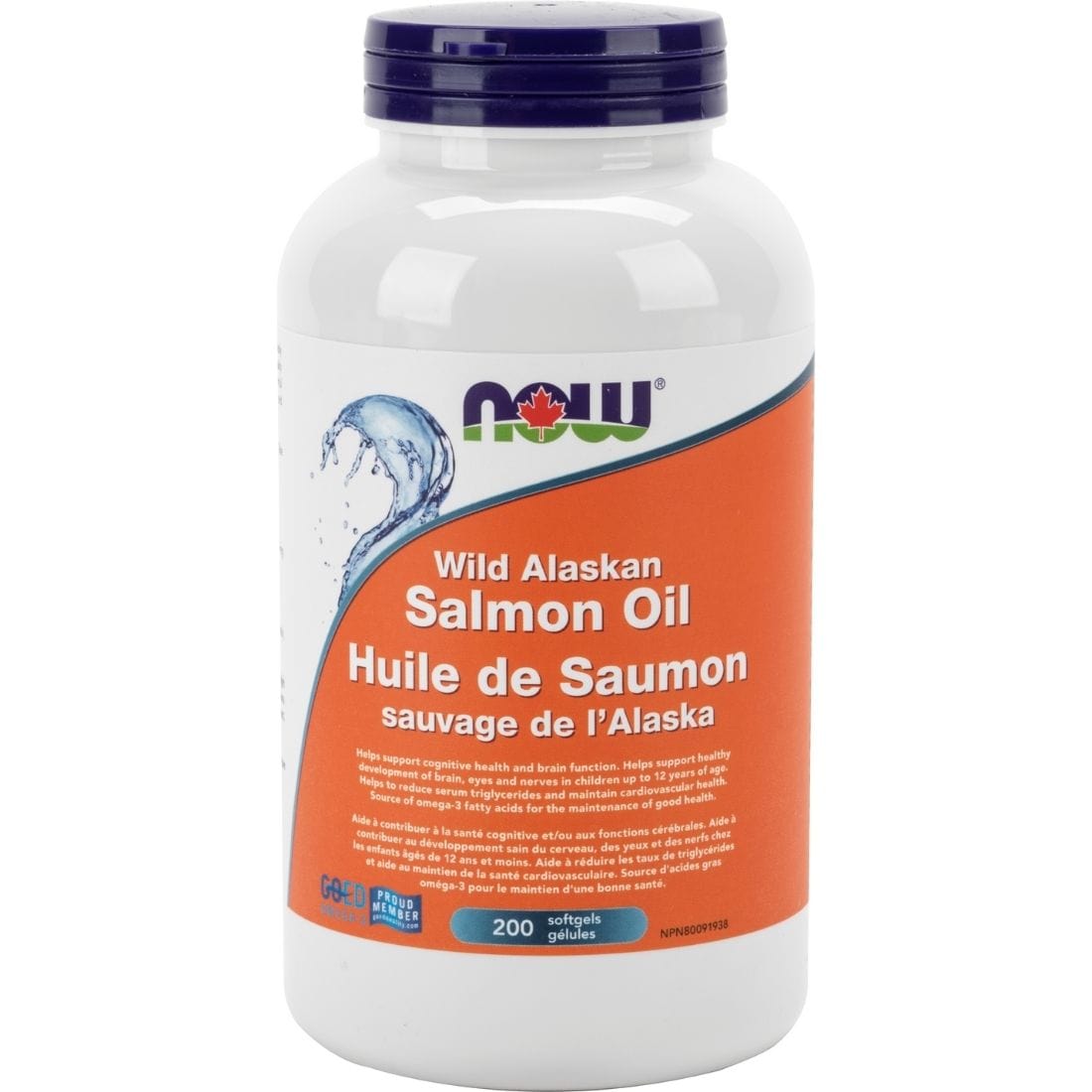 NOW Wild Alaskan Salmon Oil 1000 mg, 200 Softgels