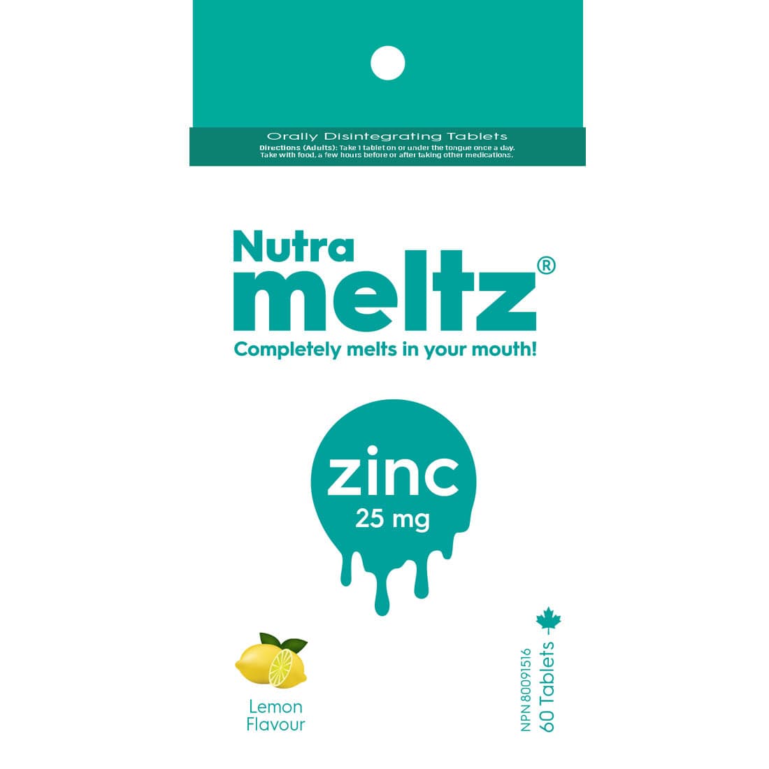 Nutrameltz Zinc 25mg, 60 Orally Dissolving Nutrameltz Vitamin K2 100mcg, 60 Orally Dissolving Tablets