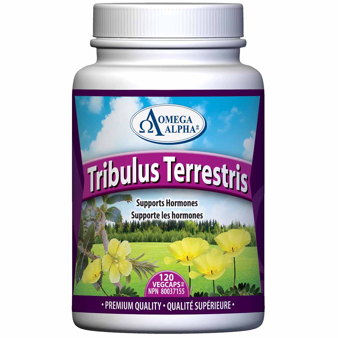Omega Alpha Tribulus Terrestris (Standardized Extract), 120 VCapsules