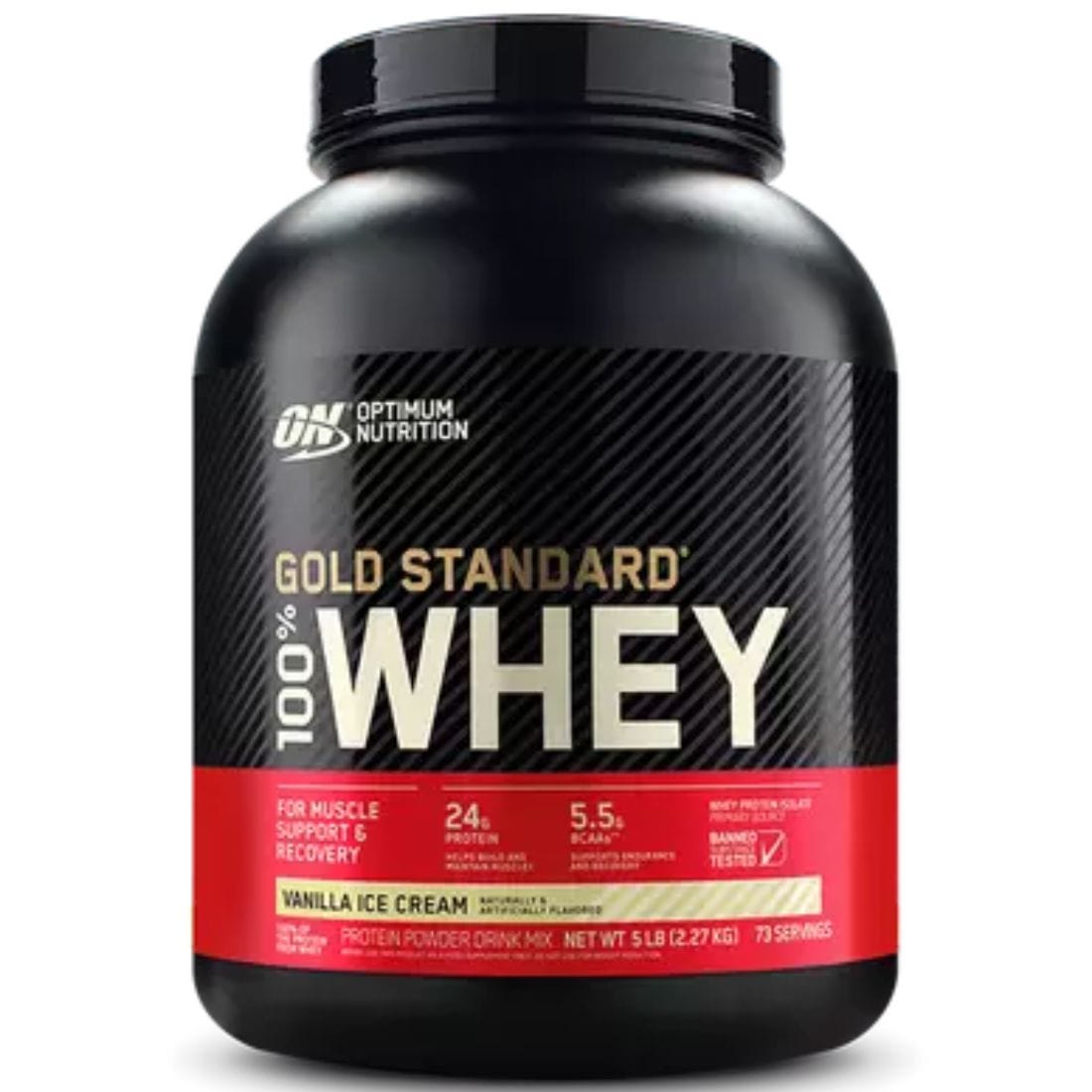 Optimum Gold Standard 100% Whey Protein, Gluten-Free, Banned Substance Tested