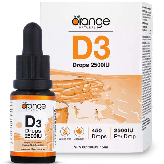 Orange Naturals D3 Drops 2500IU, 15ml