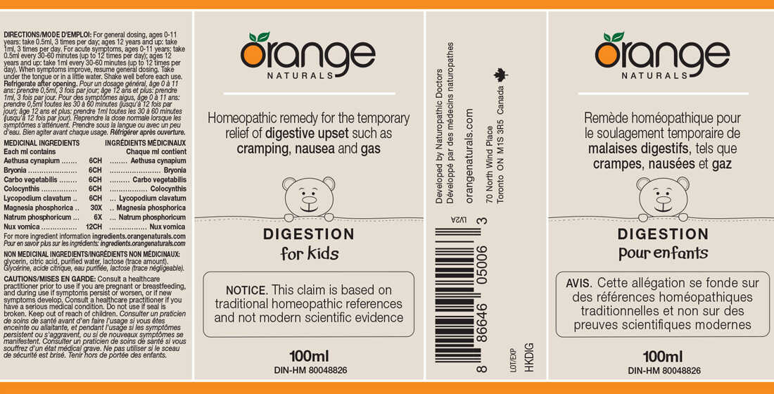 Orange Naturals Digestion (for kids) Homeopathic Remedy, 100ml